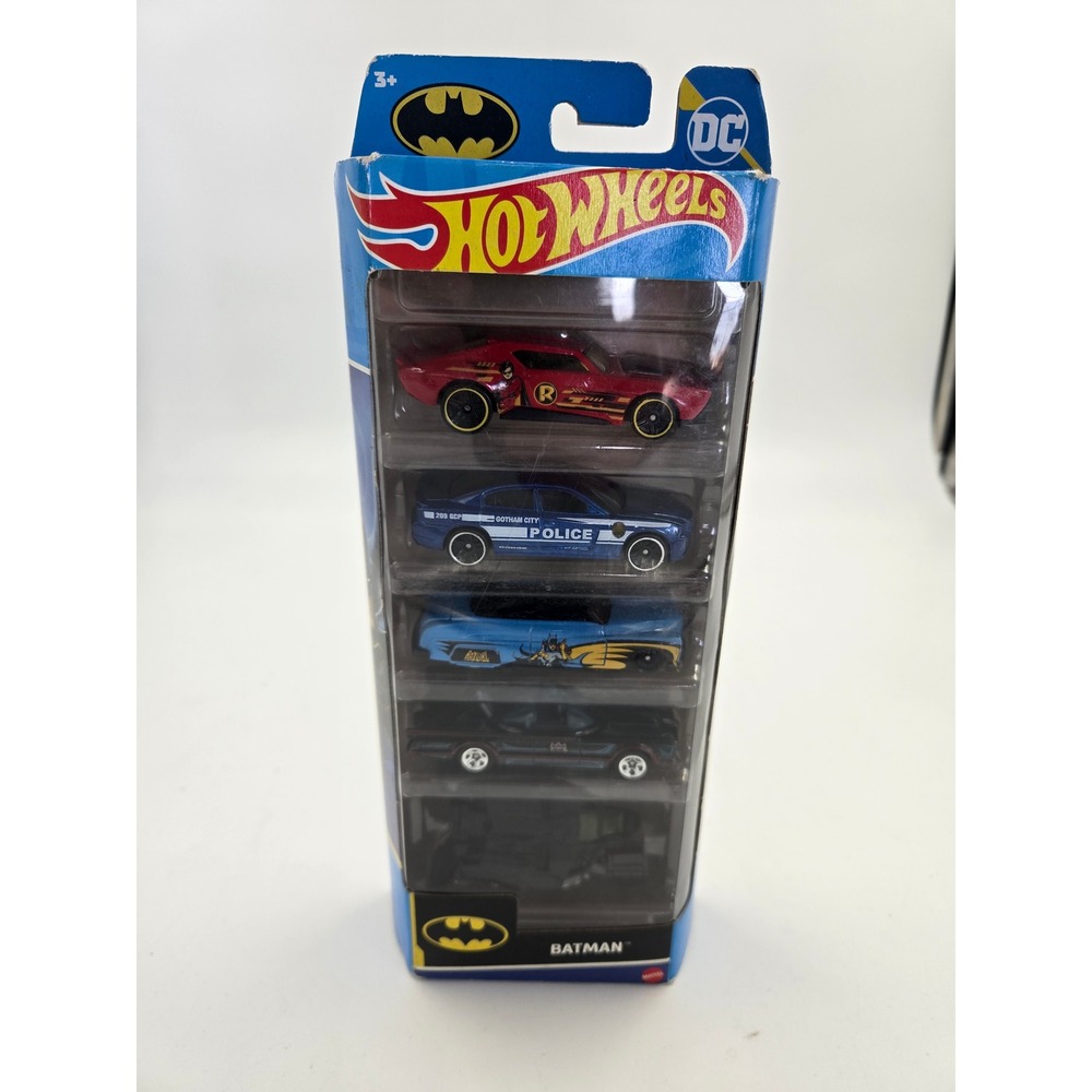 Hot Wheels Batman 5-Pack Die-Cast Cars Muscle Bound Dodge Charger Batmobile